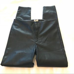 Mother | high rise sz 30 black faux leather pants
